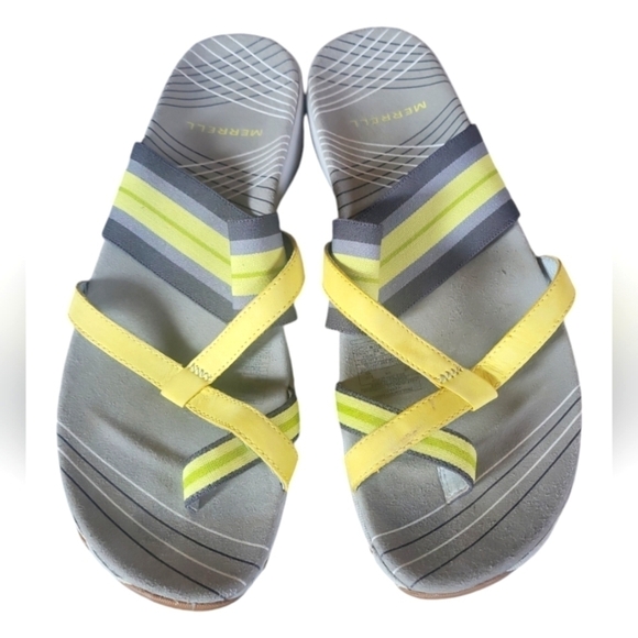 Merrell Zinnia Elastic Gore Criss-cross Straps Slip Resistant Comfort Sandals 9 - Picture 6 of 8